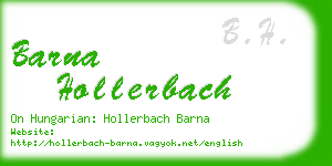 barna hollerbach business card